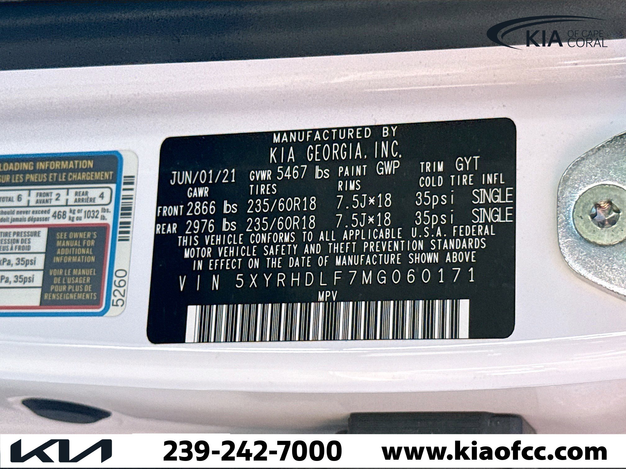 Used 2021 Kia Sorento EX w/ Panoramic Sunroof Package image 45