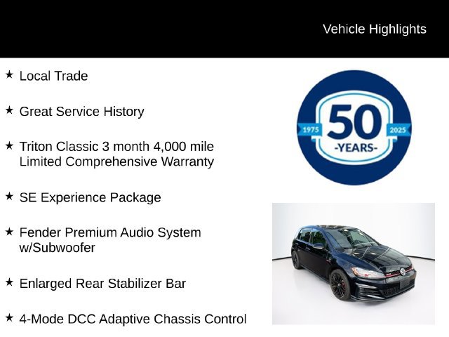 Used 2019 Volkswagen GTI SE w/ SE Experience Package FWD image 6