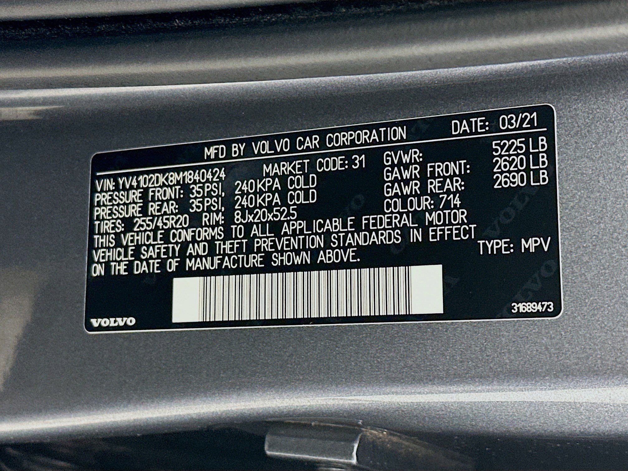 Used 2021 Volvo XC60 T5 Momentum w/ Protection Package Premier FWD image 12
