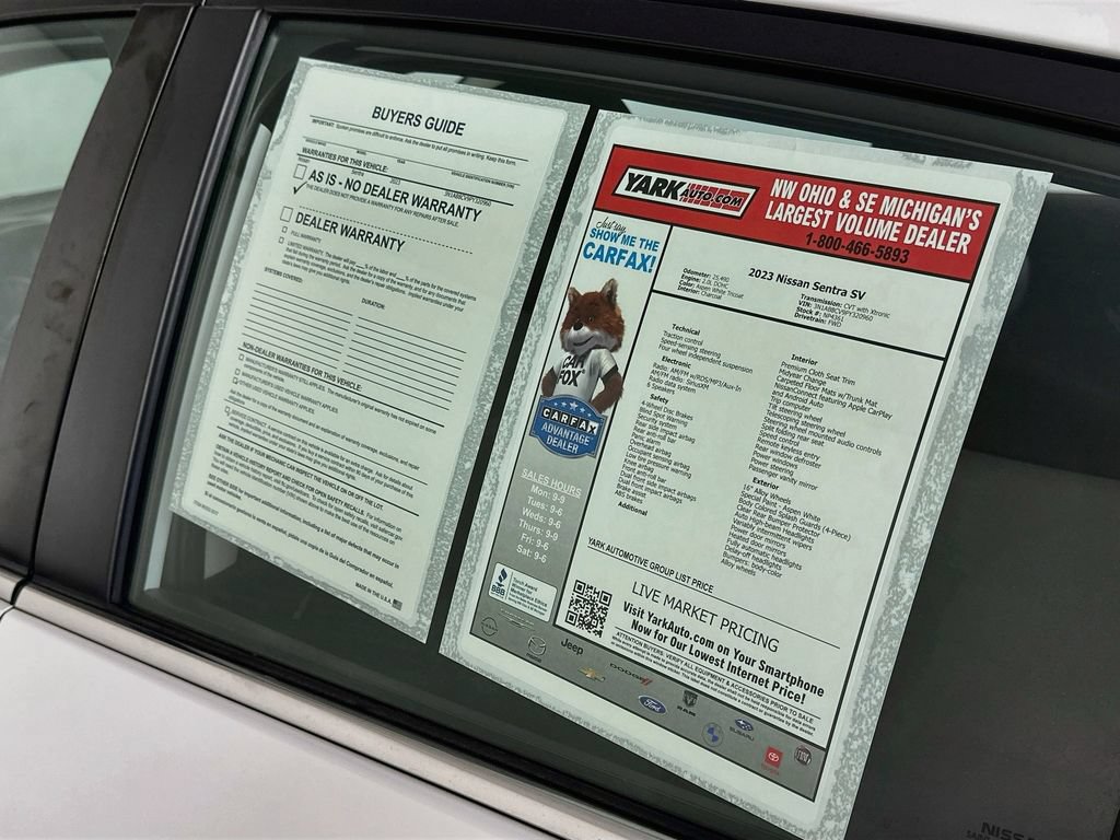Certified 2023 Nissan Sentra SV FWD image 13