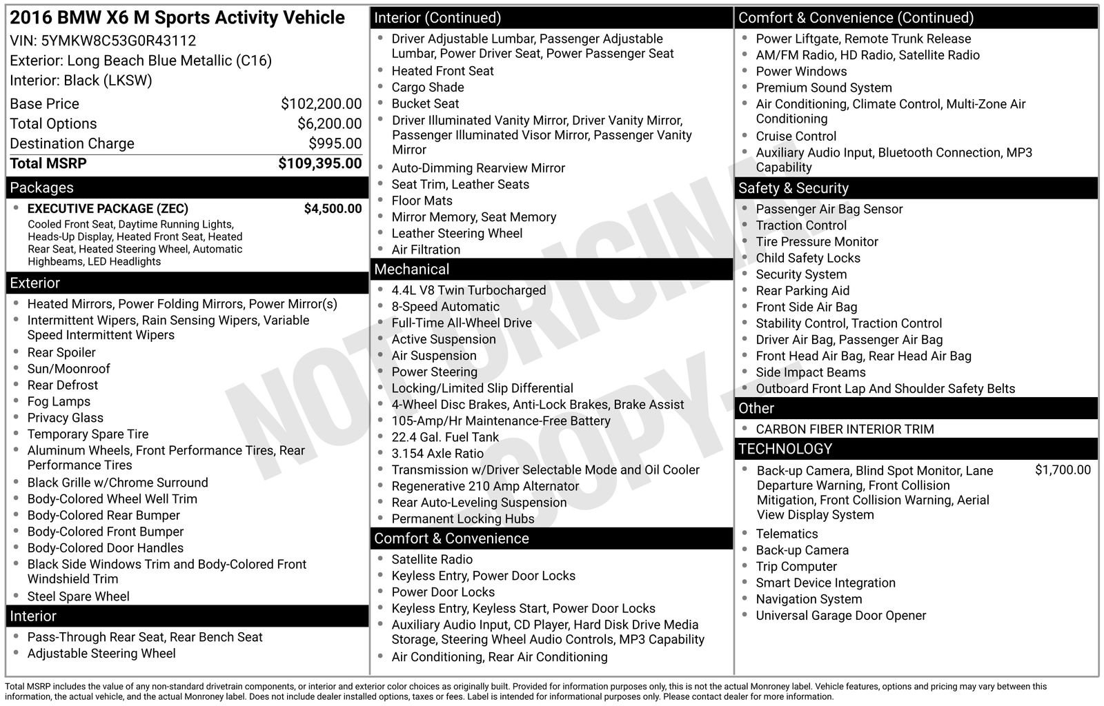Used 2016 BMW X6 M image 4