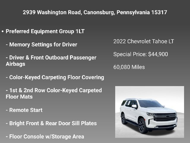 Certified 2022 Chevrolet Tahoe LT w/ LT Signature Plus Package AWD/4WD image 5