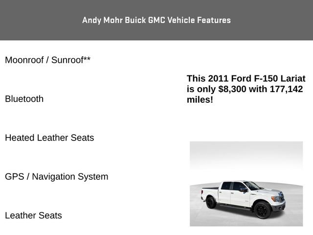 Used 2011 Ford F150 Lariat w/ Lariat Chrome Pkg AWD/4WD image 4