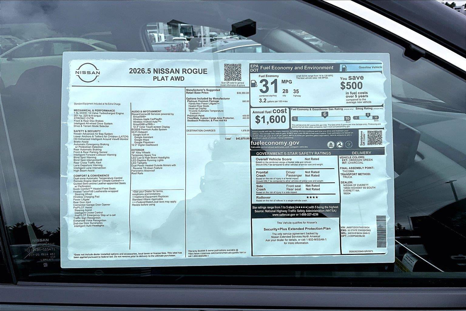 New 2026 Nissan Rogue Platinum AWD/4WD image 15