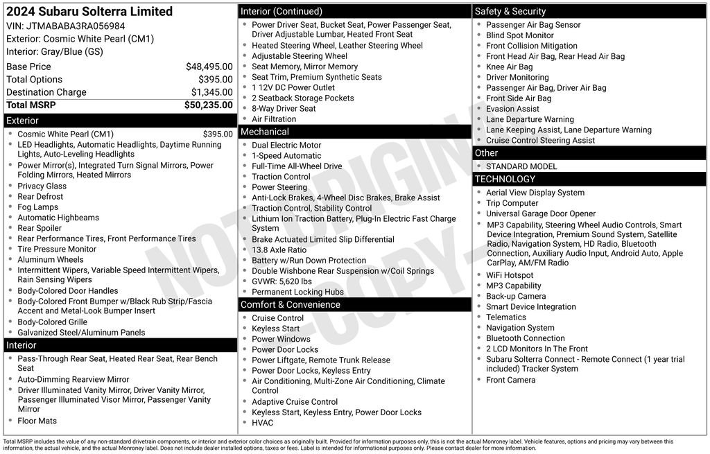 Certified 2024 Subaru Solterra AWD/4WD image 7