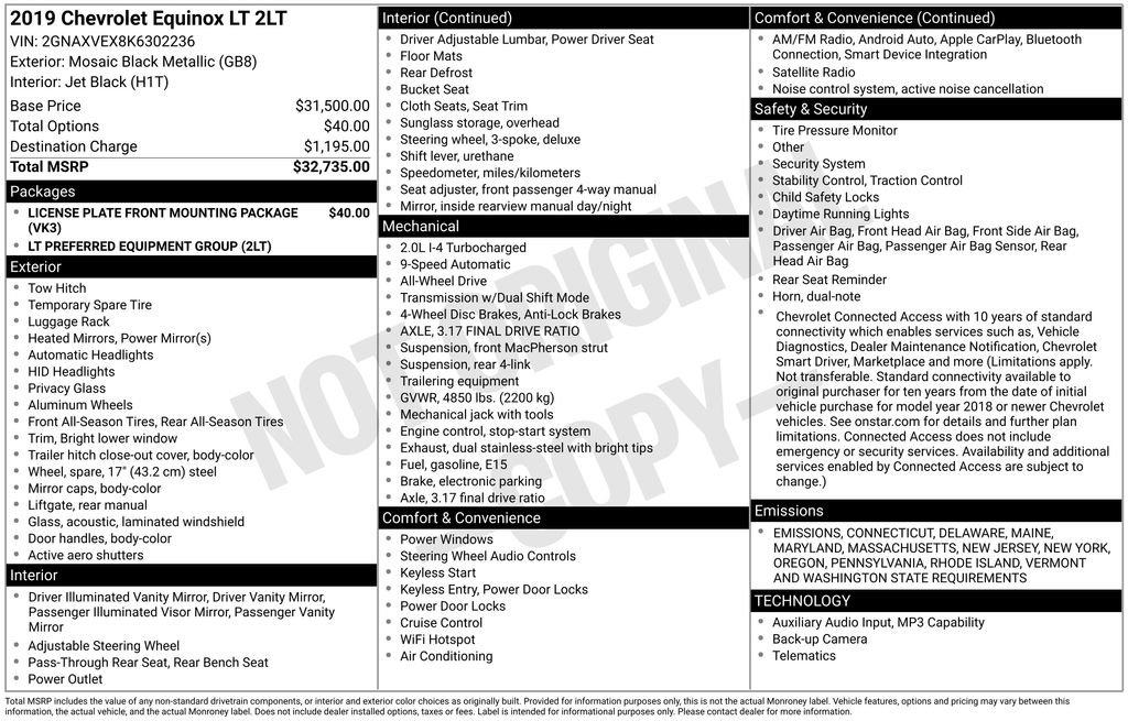 Used 2019 Chevrolet Equinox LT image 39