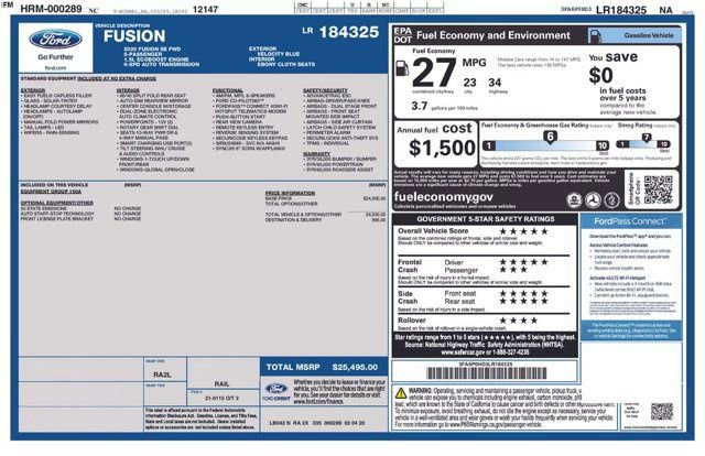 Used 2020 Ford Fusion SE image 3