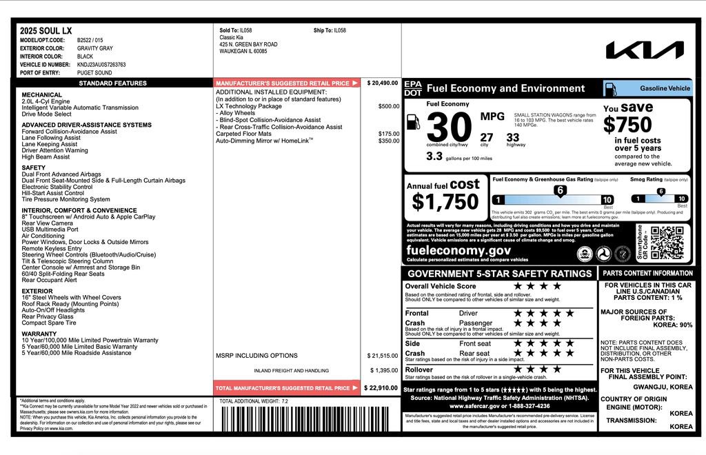 Used 2025 Kia Soul LX w/ LX Technology Package FWD video 2