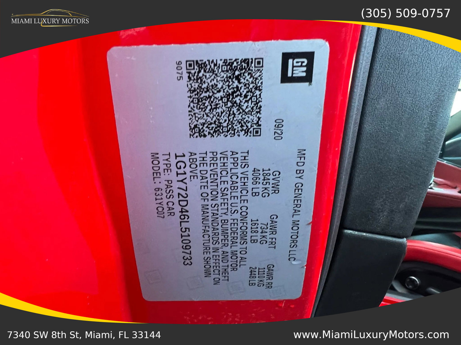 Used 2020 Chevrolet Corvette Stingray Preferred Cpe w/ 2LT Preferred Equipment Group image 20