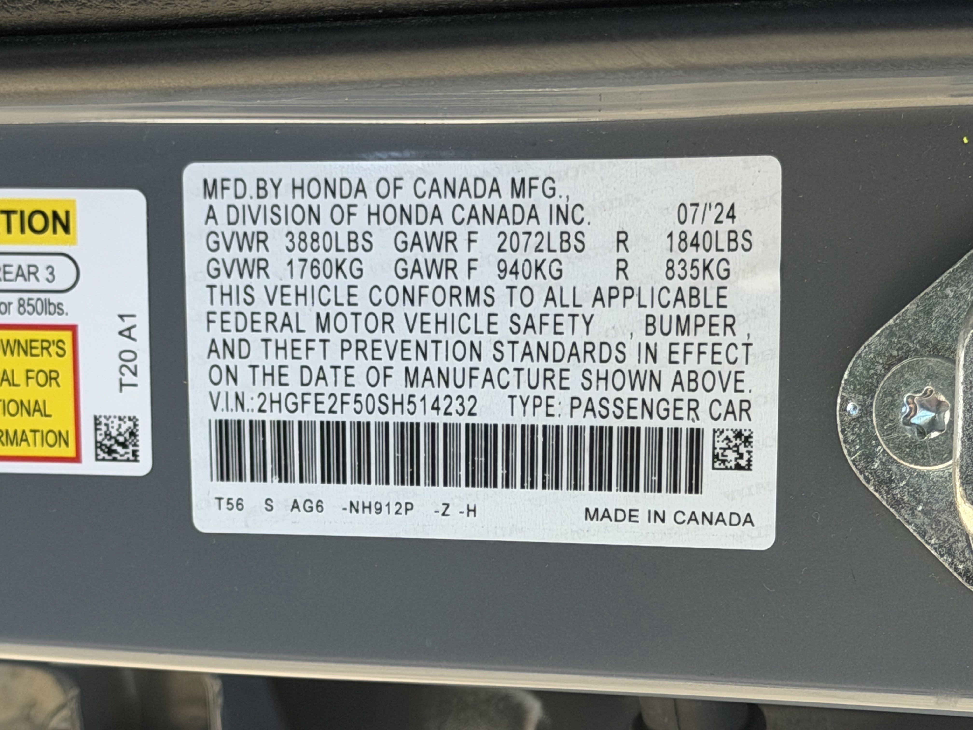 Certified 2025 Honda Civic Sport image 28