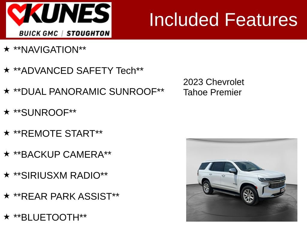 Used 2023 Chevrolet Tahoe Premier AWD/4WD image 2