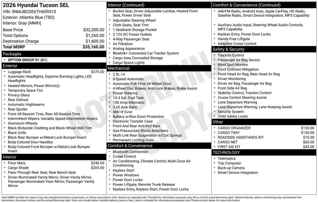 Certified 2026 Hyundai Tucson SEL AWD/4WD image 6