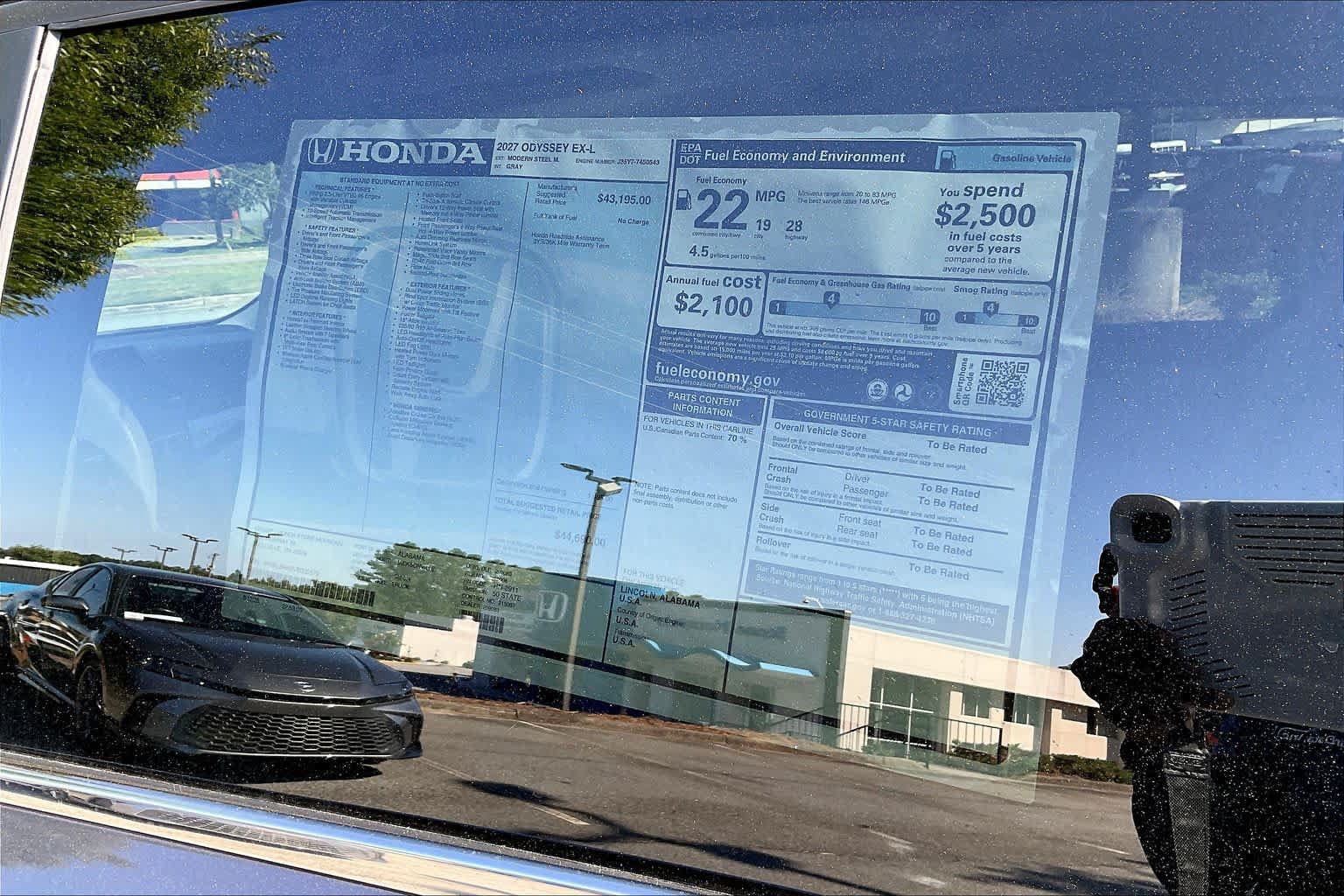 New 2027 Honda Odyssey EX-L image 20