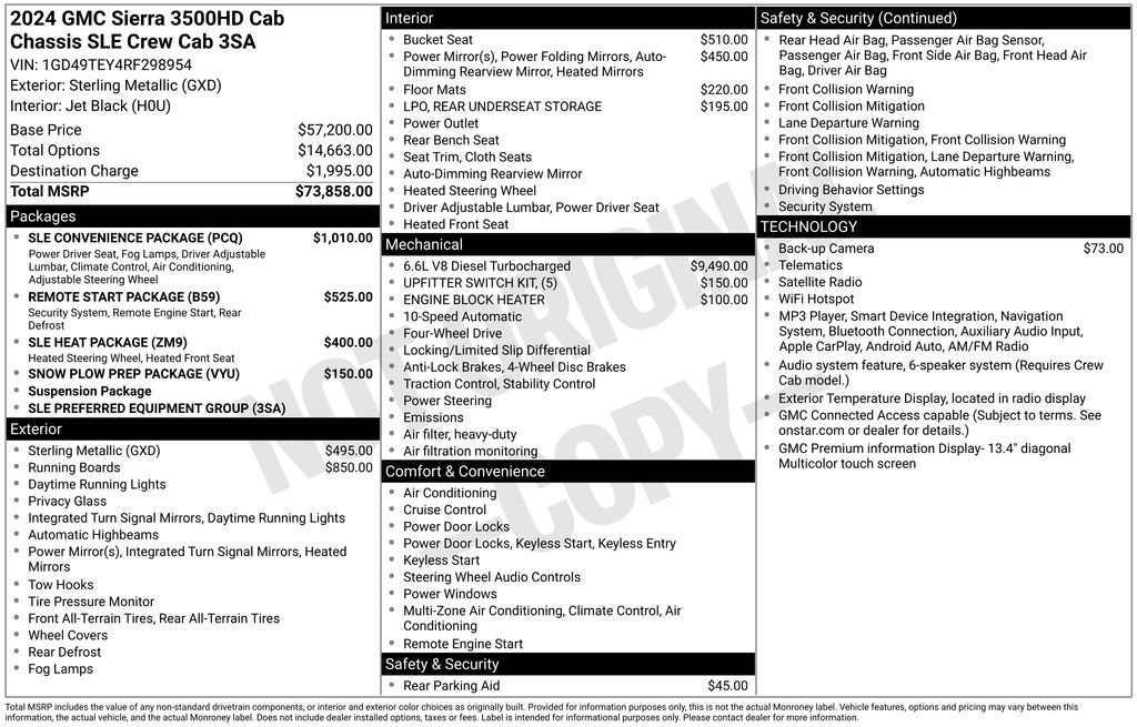 Used 2024 GMC Sierra 3500 SLE w/ SLE Convenience Package AWD/4WD image 17