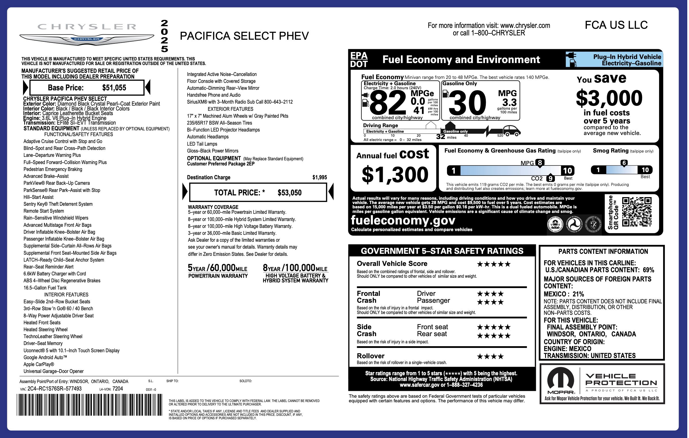 Used 2025 Chrysler Pacifica Select image 5