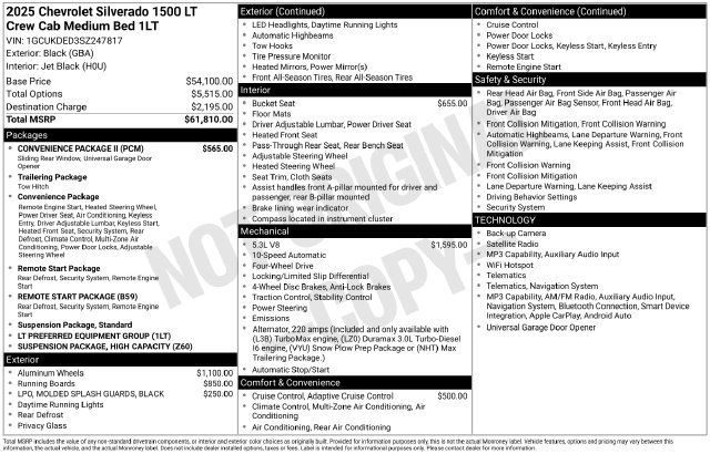 Used 2025 Chevrolet Silverado 1500 LT w/ Convenience Package II AWD/4WD image 25