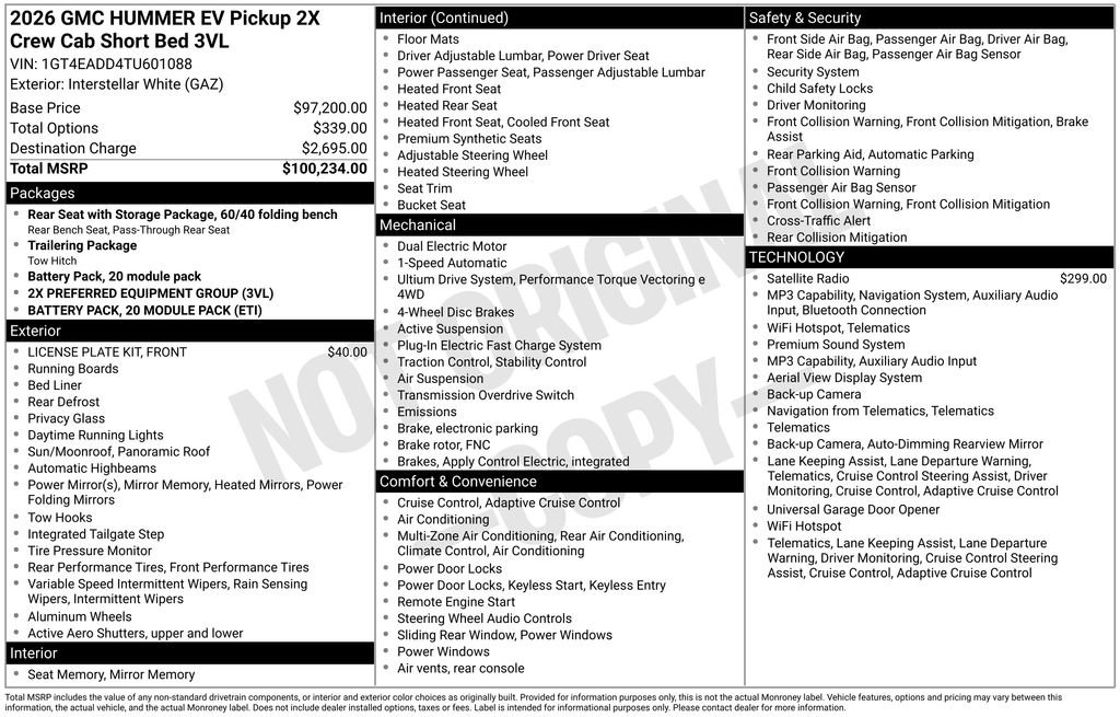 Used 2026 GMC Hummer EV 4x4 Crew Cab image 41