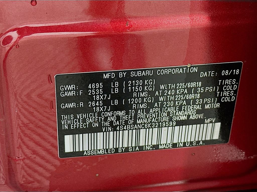 Used 2019 Subaru Outback 2.5i Limited w/ Protection Package #1 image 30