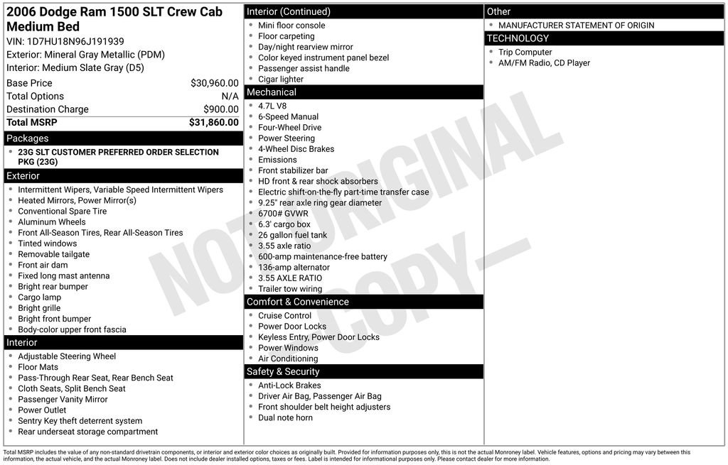 Used 2006 Dodge Ram 1500 Truck SLT image 25
