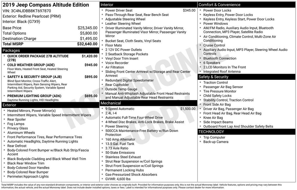 Used 2019 Jeep Compass Altitude image 9