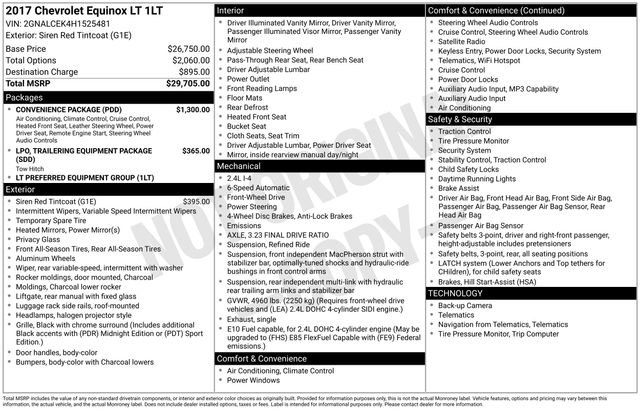 Used 2017 Chevrolet Equinox LT w/ Convenience Package FWD image 6