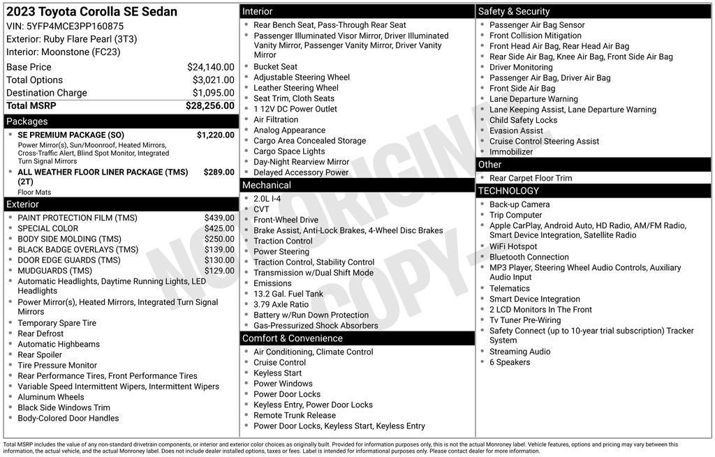 Used 2023 Toyota Corolla SE w/ SE Premium Package FWD image 2