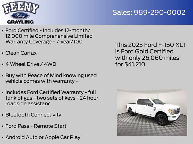 Certified 2023 Ford F150 XLT w/ Equipment Group 302A High image 5