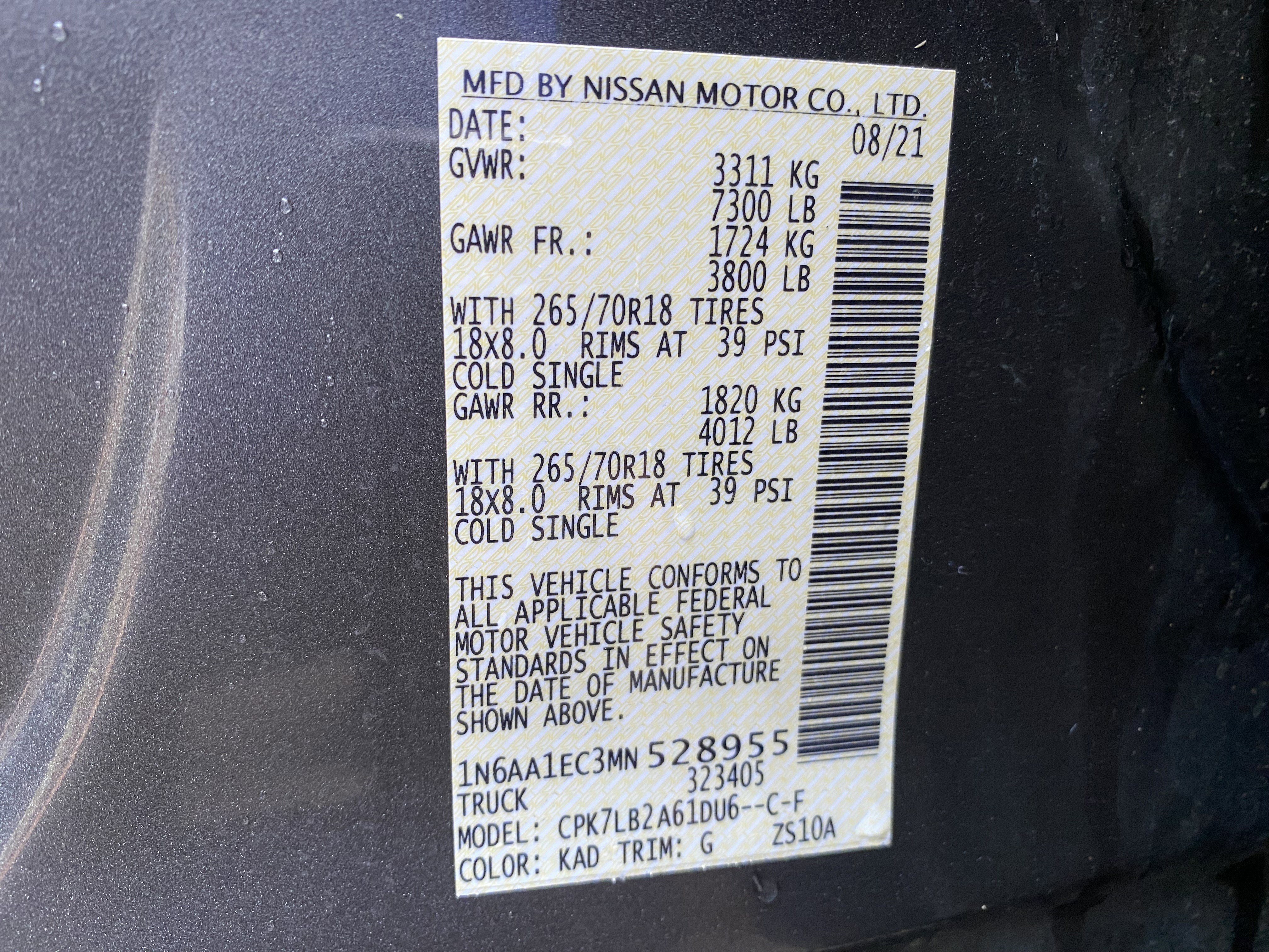 Used 2021 Nissan Titan SV AWD/4WD image 38