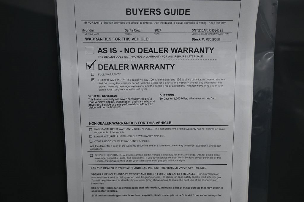 Used 2024 Hyundai Santa Cruz XRT image 13