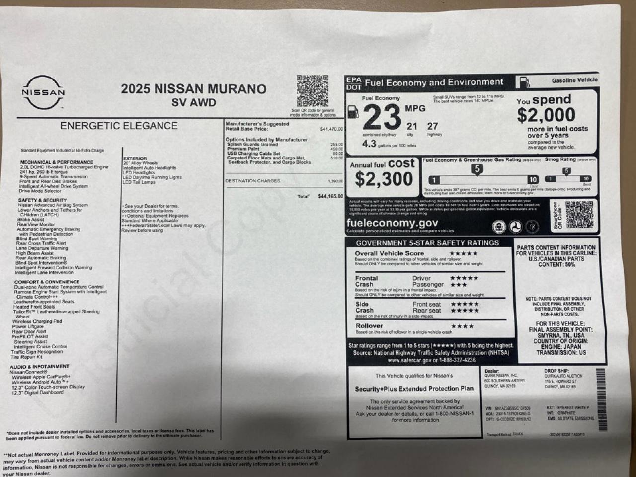 Used 2025 Nissan Murano SV image 36