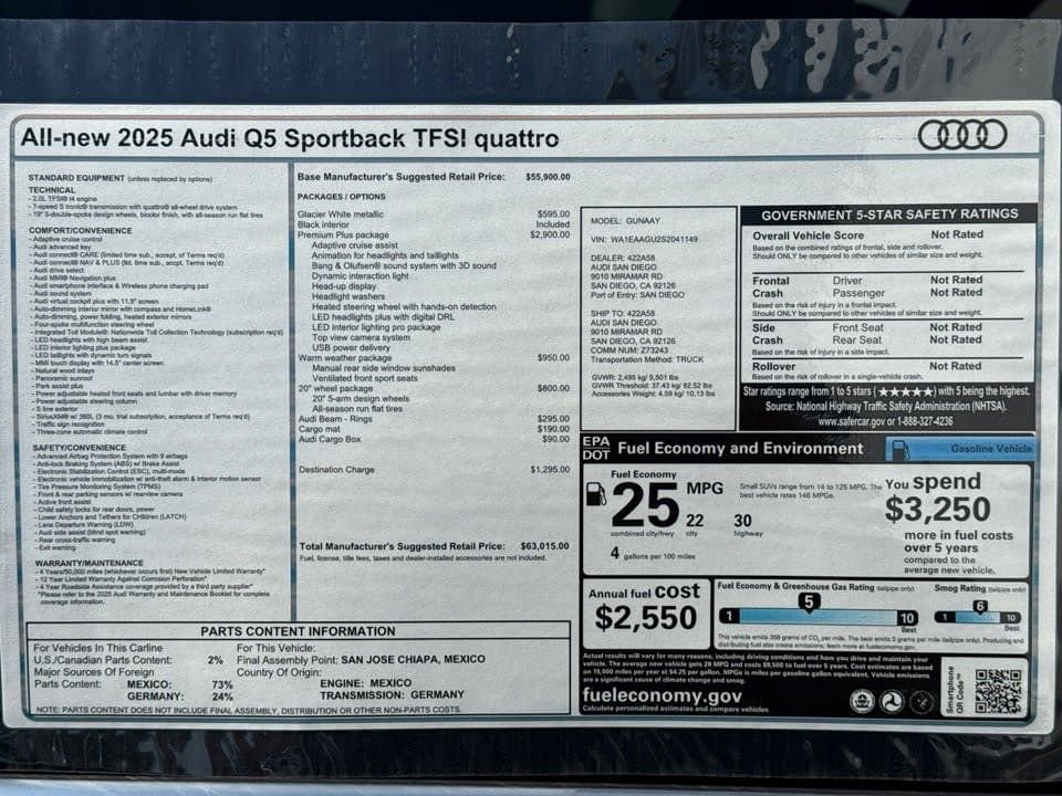 Certified 2025 Audi Q5 Premium Plus w/ Premium Plus image 21