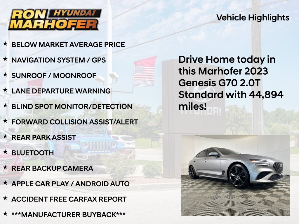 Used 2023 Genesis G70 2.0T w/ Sport Prestige Package RWD image 15
