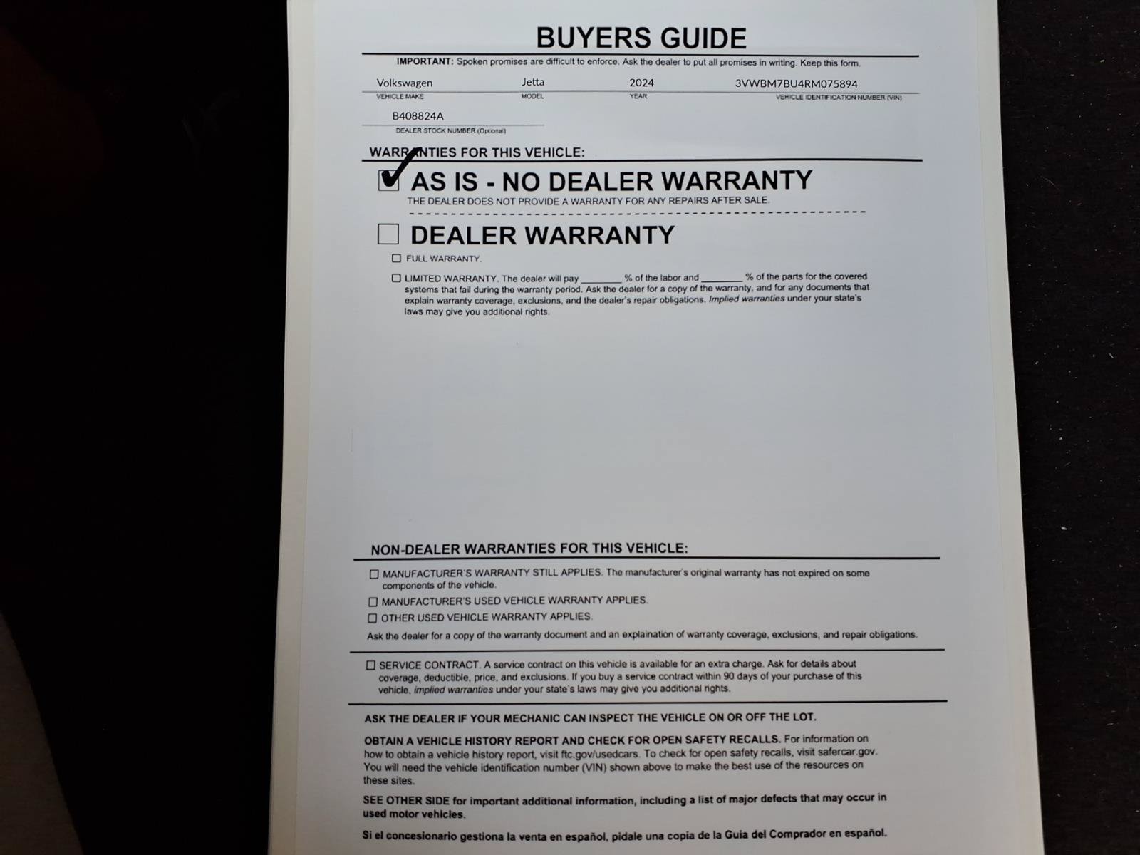 Used 2024 Volkswagen Jetta Sport FWD image 35