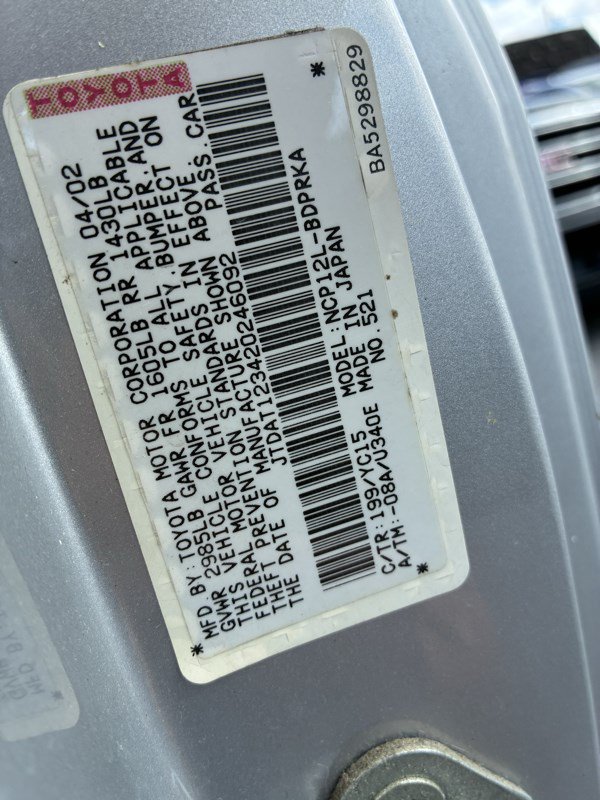 Used 2002 Toyota Echo Coupe w/ All Weather Guard Pkg FWD image 11