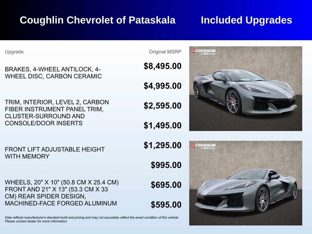 Used 2023 Chevrolet Corvette Z06 w/ Chrome Exterior Badge Package image 3