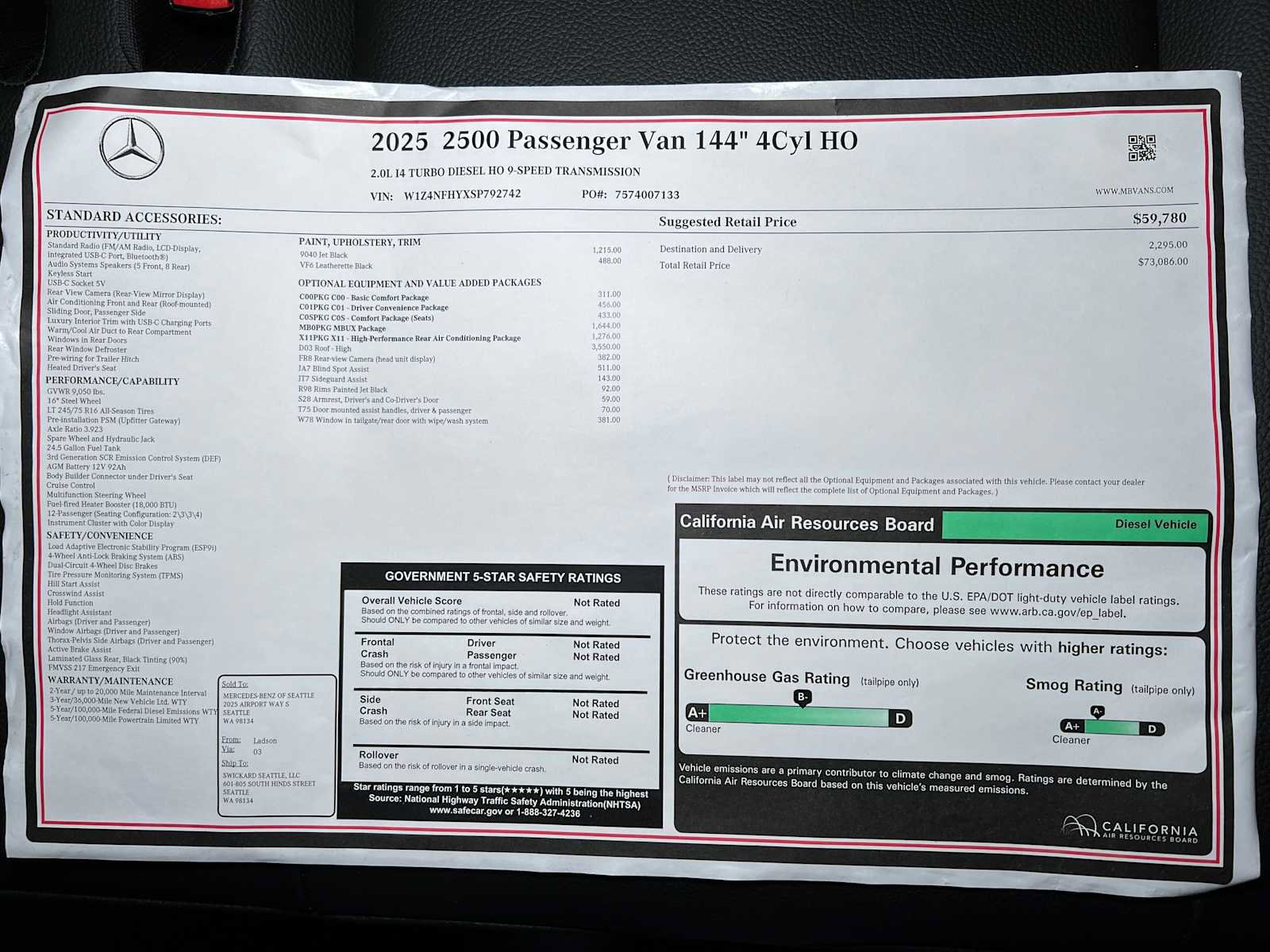 New 2025 Mercedes-Benz Sprinter 2500 image 33