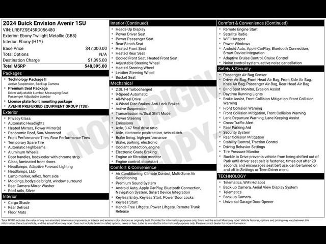 Certified 2024 Buick Envision Avenir AWD/4WD image 30