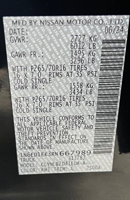 Used 2024 Nissan Frontier SV w/ Technology Package image 62