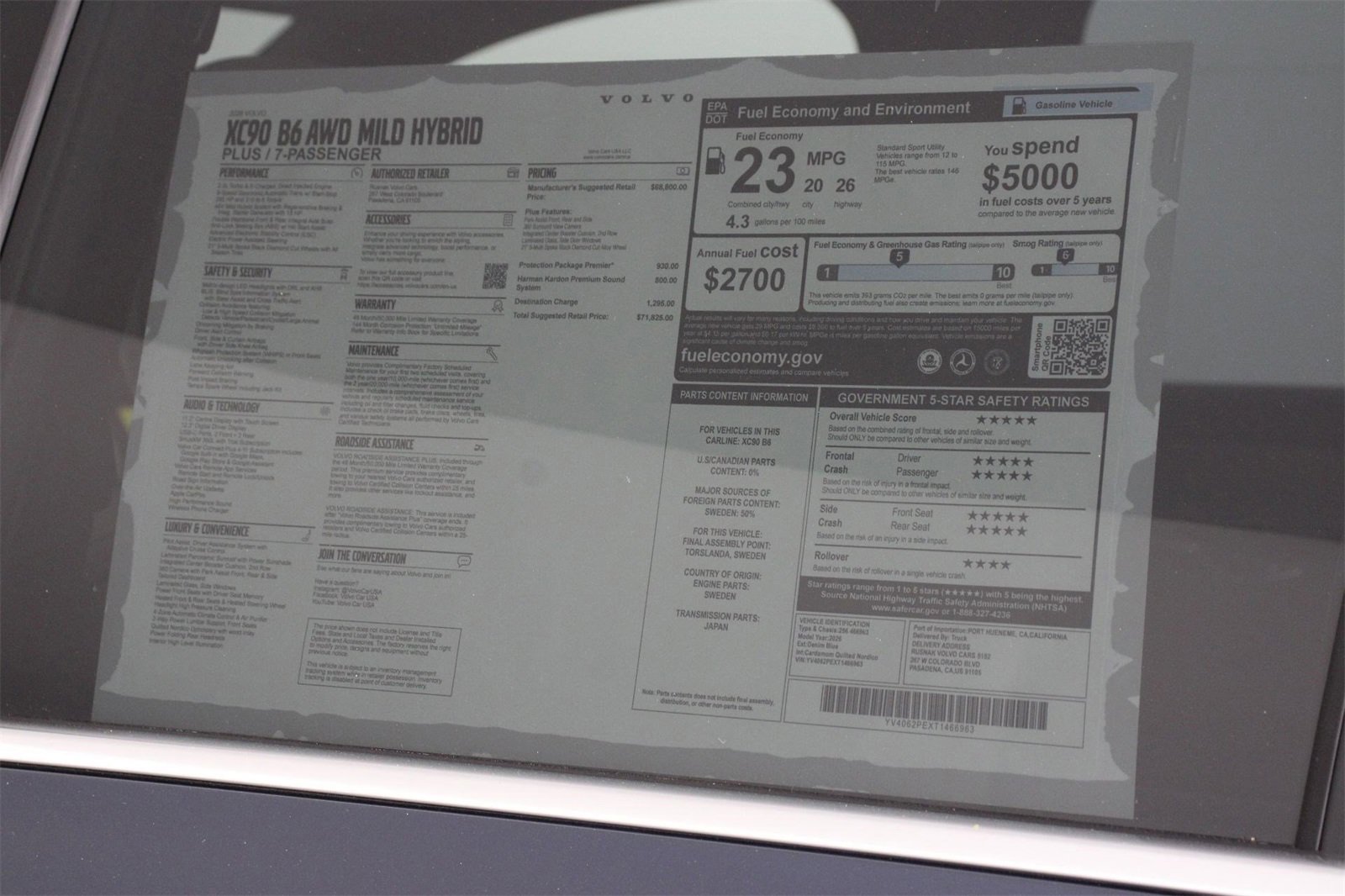 New 2026 Volvo XC90 B6 Plus w/ Protection Package Premier image 18