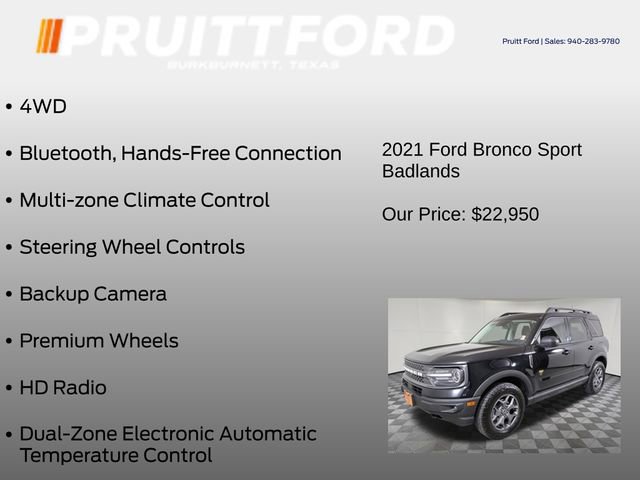 Used 2021 Ford Bronco Sport Badlands w/ Badlands Package image 19