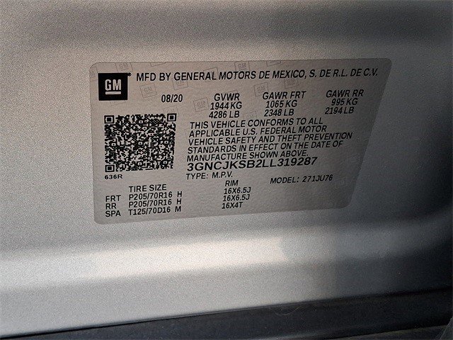 Certified 2020 Chevrolet Trax LS w/ Tint and Cruise Package image 29