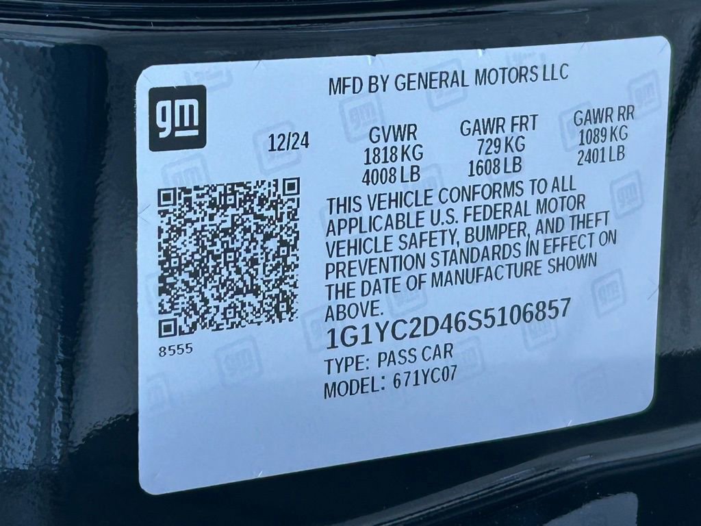 Used 2025 Chevrolet Corvette Stingray Premium Cpe w/ 3LT image 73