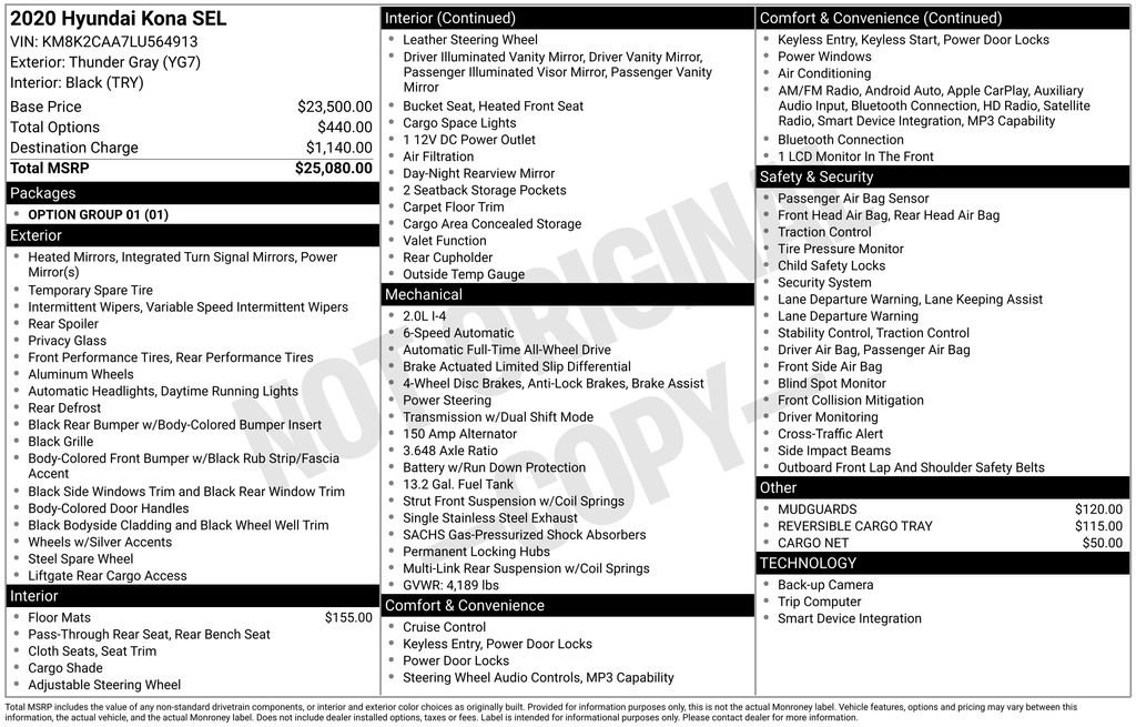 Used 2020 Hyundai Kona SEL image 2