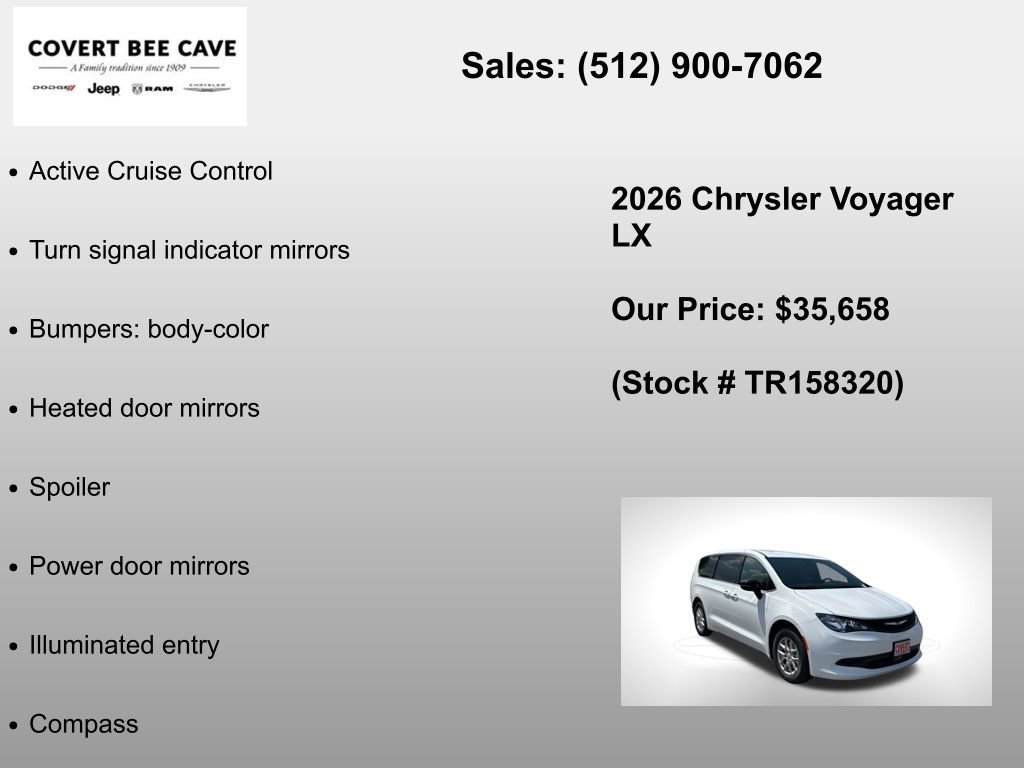New 2026 Chrysler Voyager LX image 12