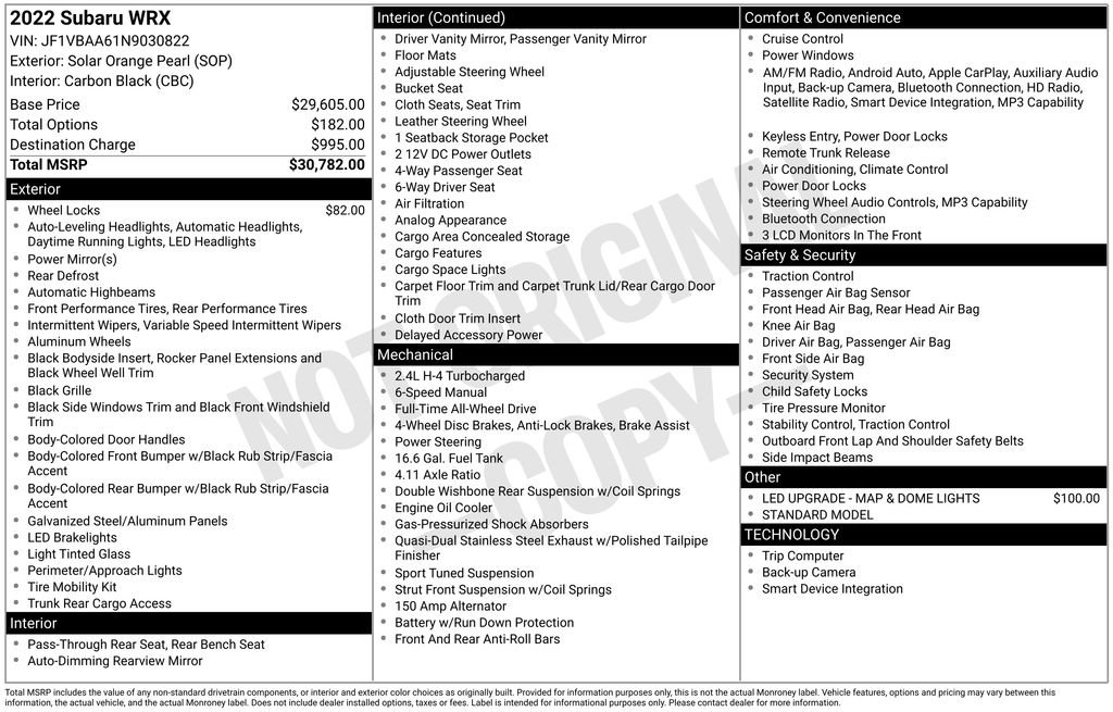 Used 2022 Subaru WRX image 6