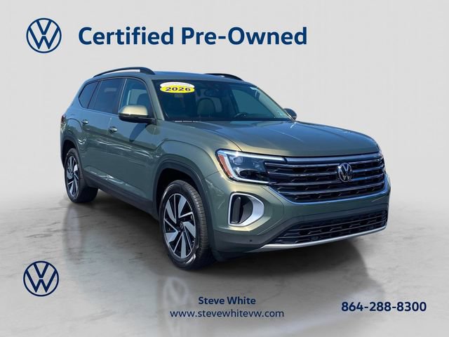 Certified 2026 Volkswagen Atlas SE w/ Panoramic Sunroof Package