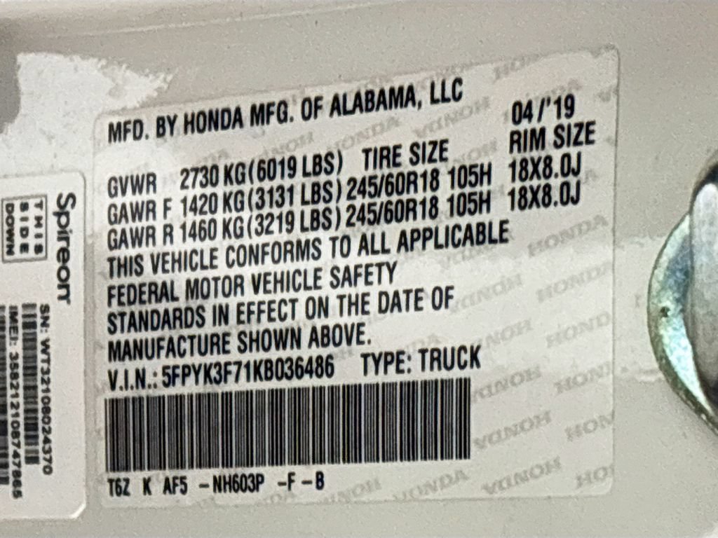 Used 2019 Honda Ridgeline RTL-E image 26