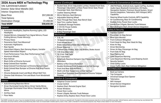 New 2026 Acura MDX FWD w/ Technology Package image 17