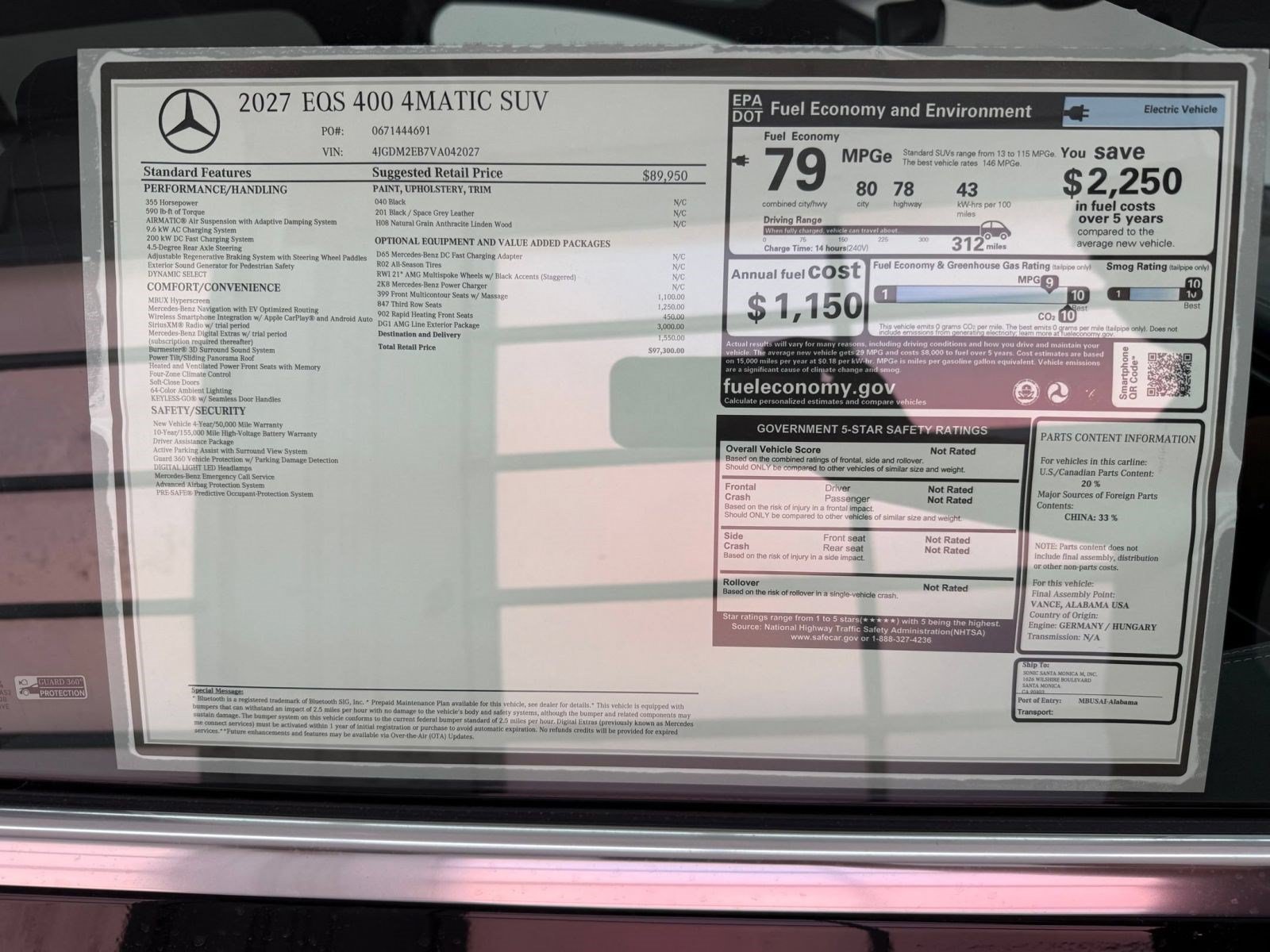 New 2027 Mercedes-Benz EQS 400 4MATIC SUV image 34