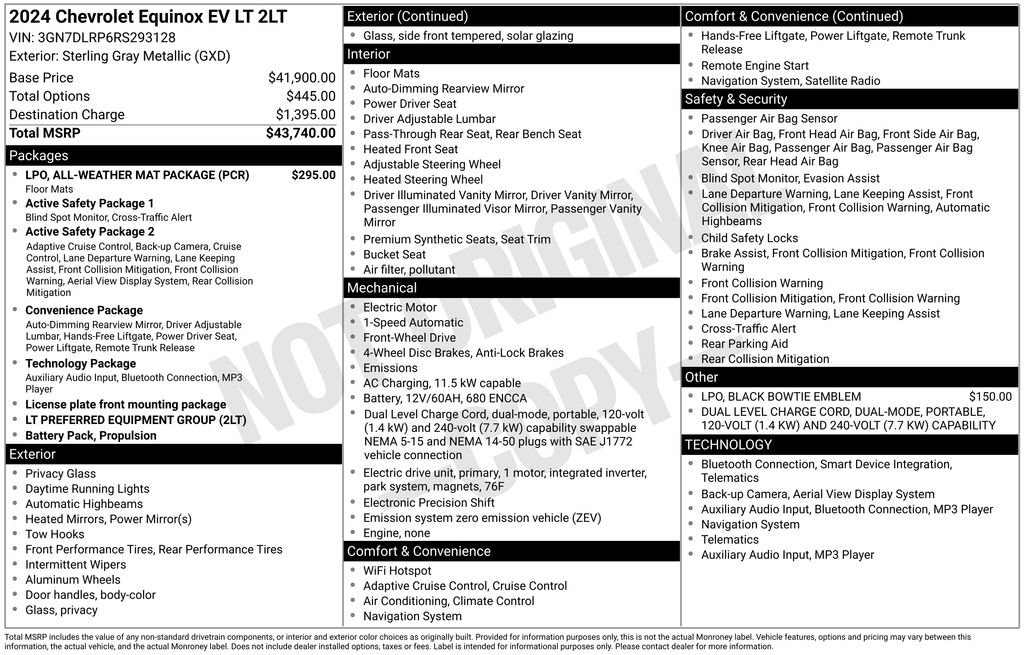 Used 2024 Chevrolet Equinox EV LT w/ LPO, All-Weather Mat Package image 5
